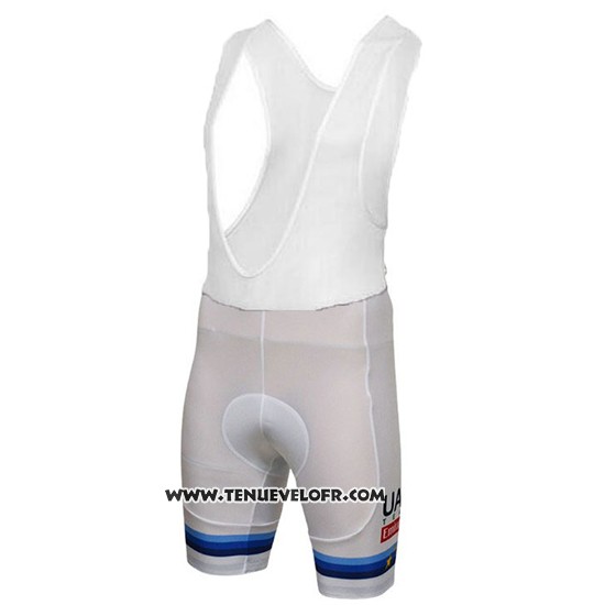 2018 Maillot Ciclismo UCI Mondo Champion Leader UAE Lite Blanc Manches Courtes et Cuissard